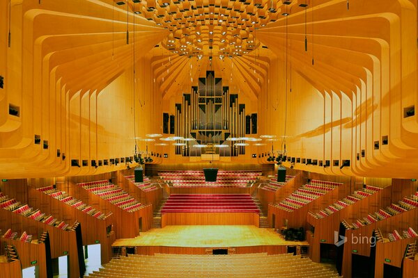 Der riesige Opernsaal in Sydney