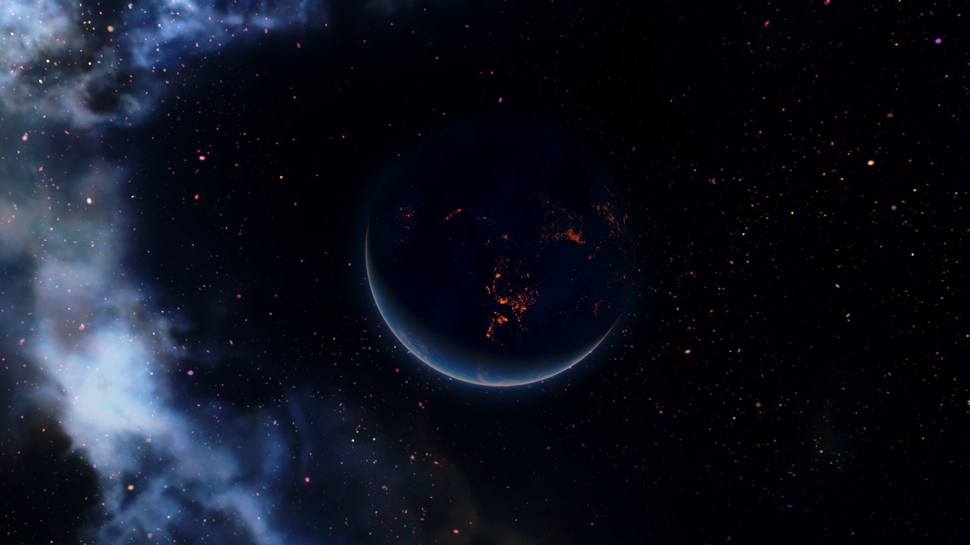 planet hintergrund rendering