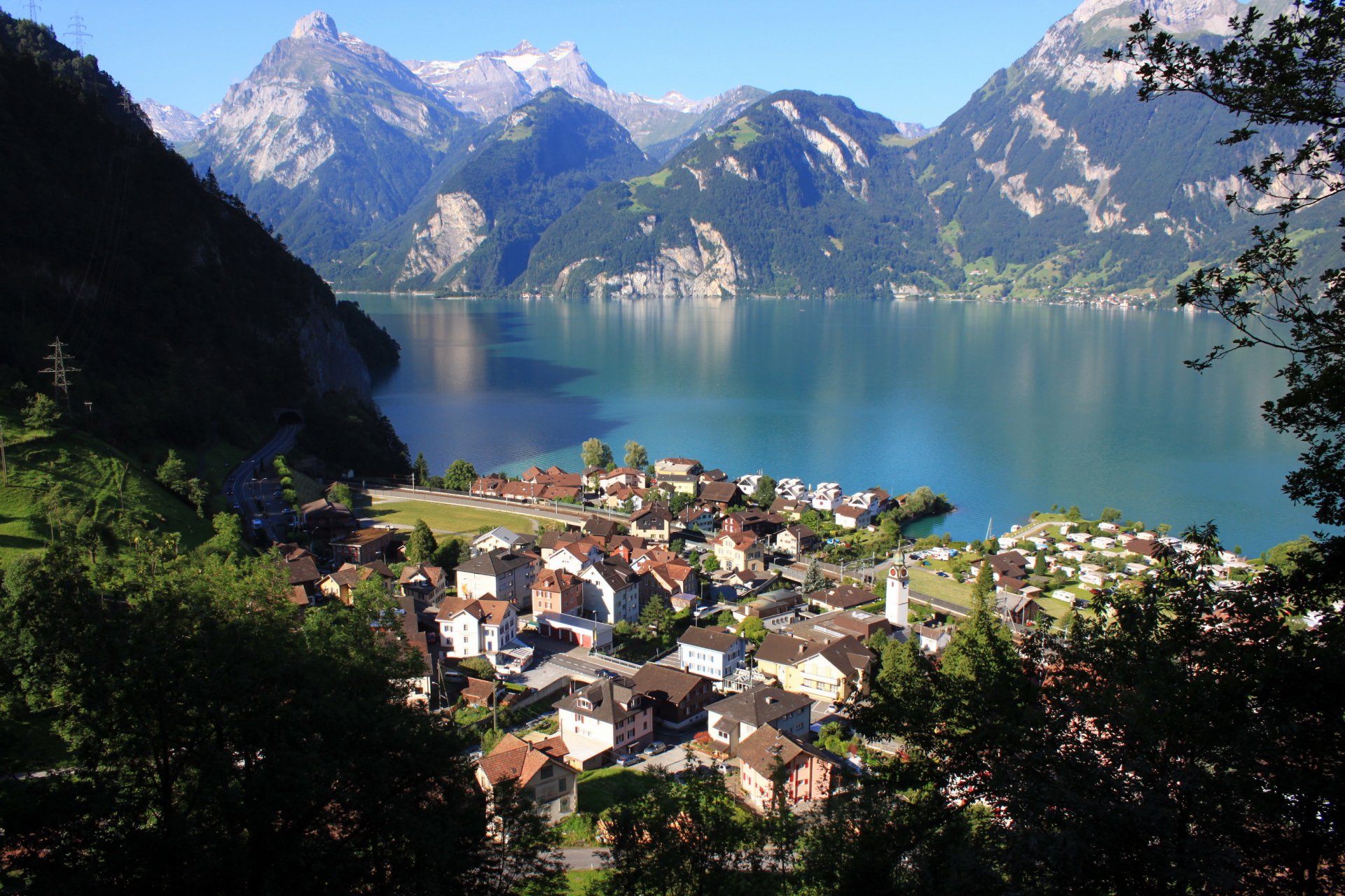 landschaft schweiz berge von oben natur