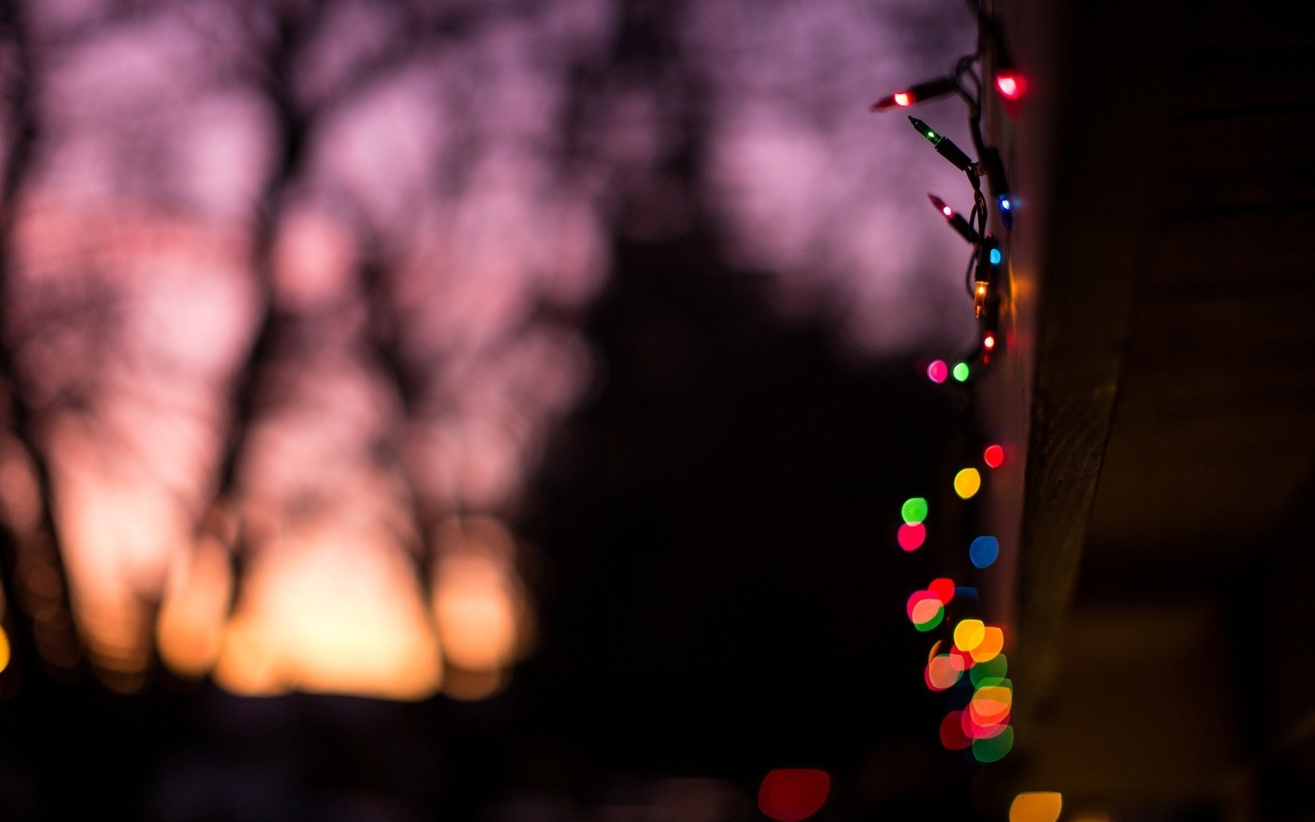 lichter widescreen vollbild neues jahr stimmung hintergrund urlaub tapete weihnachtsdekoration unschärfe
