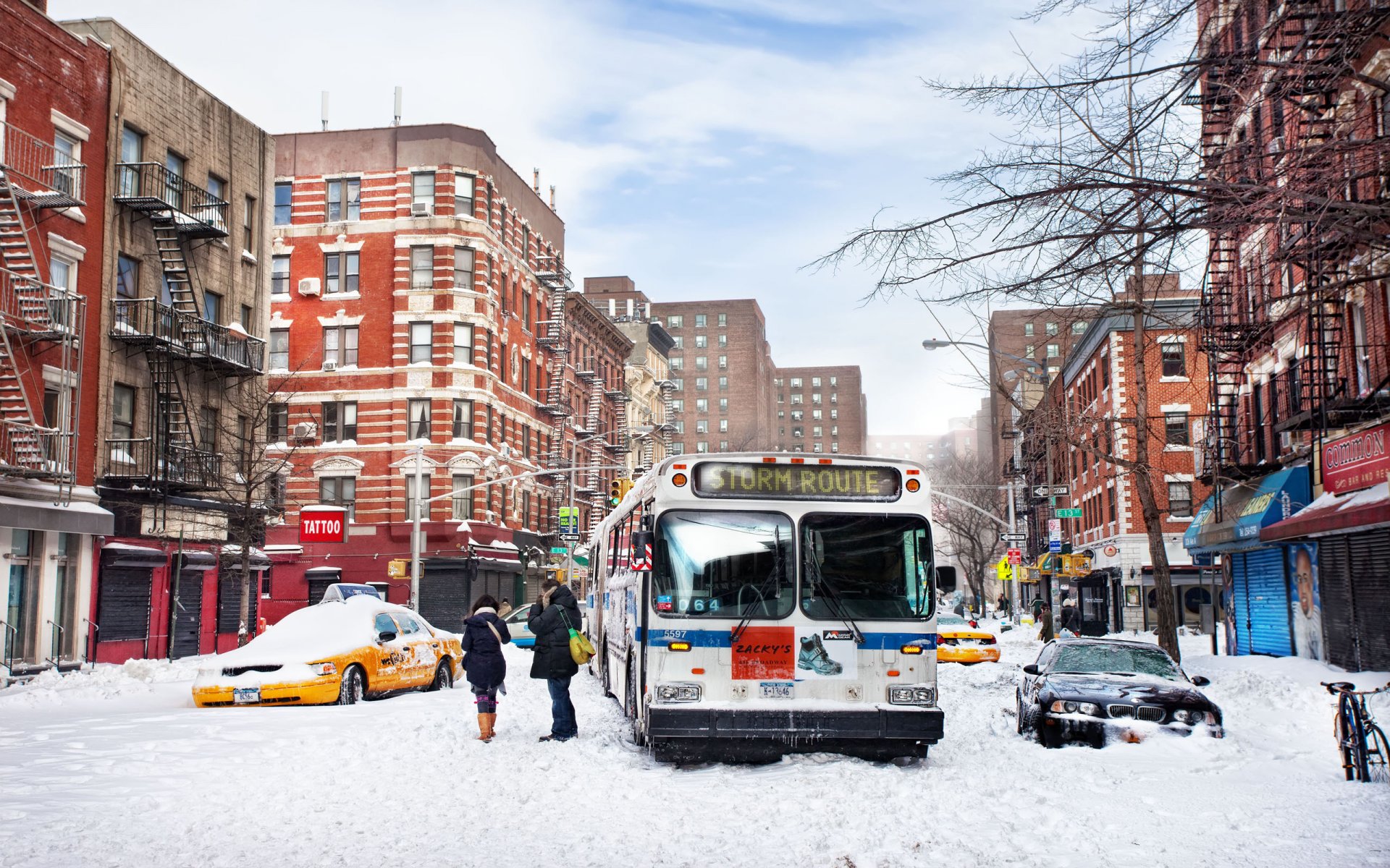 new york city usa east village schnee winter winter