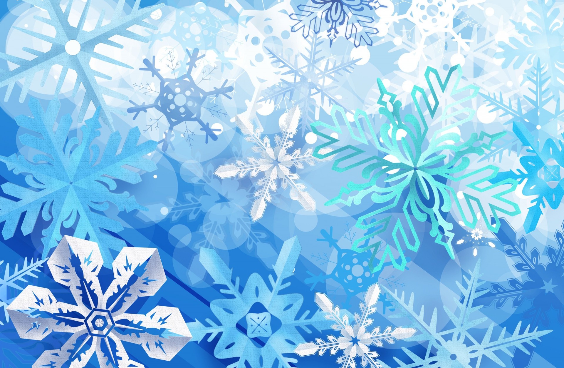 schneeflocken winter neujahr blau