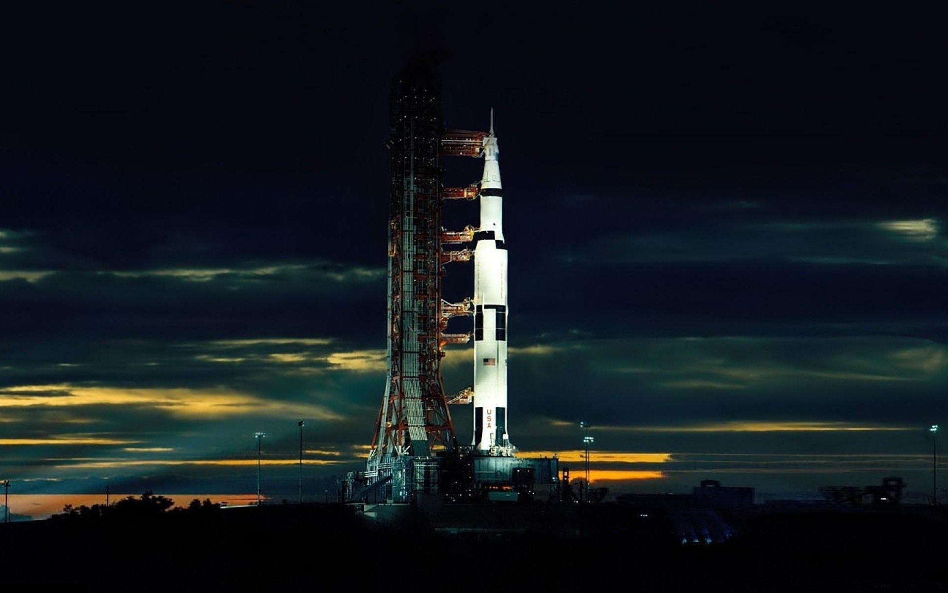 rakete shuttle start himmel nacht wolken