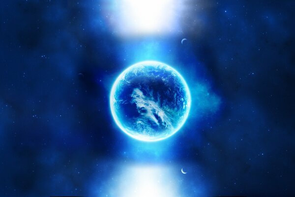 Mondlicht im Weltraum