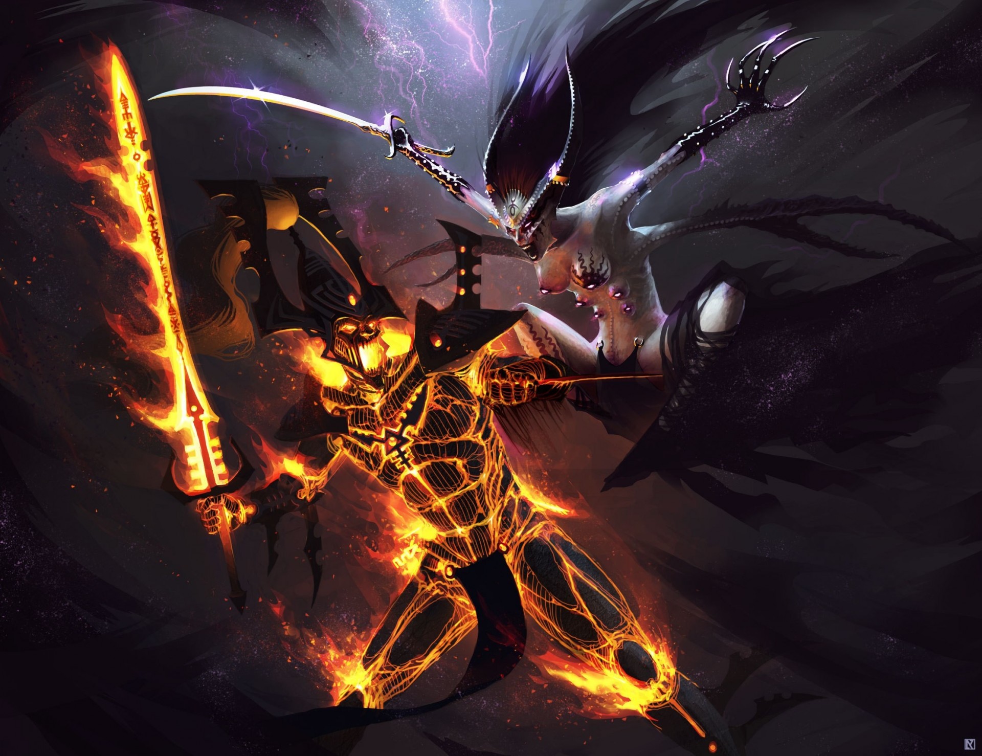 avatar chaos warhammer 40k hüter der geheimnisse eldar kampf dämon