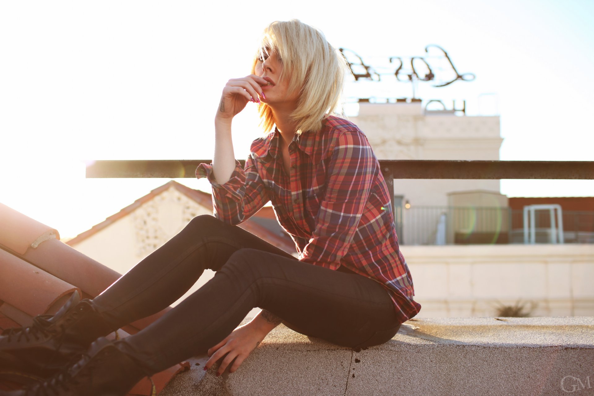 alysha net mädchen blond modell hemd stimmung