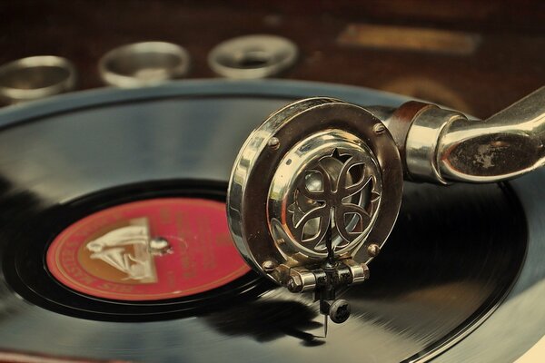 Ein Grammophon zum Hören von Musik