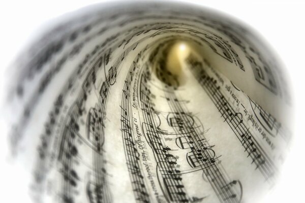 Makro-Foto-Blatt mit Noten