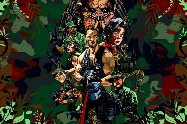 Schöner Arnold auf farbigem Hintergrund