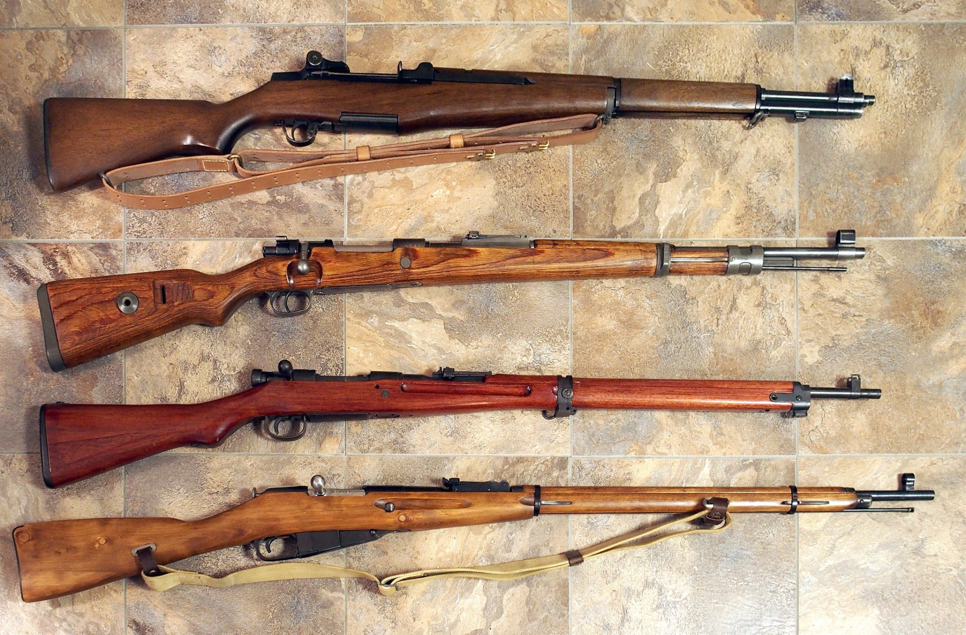 waffen von oben nach unten garant m1 obr 1936-1957 mauser 98k 1935 arisaka typ 30 1897-1905 mosina 1891-1930 gewehre zweiter weltkrieg