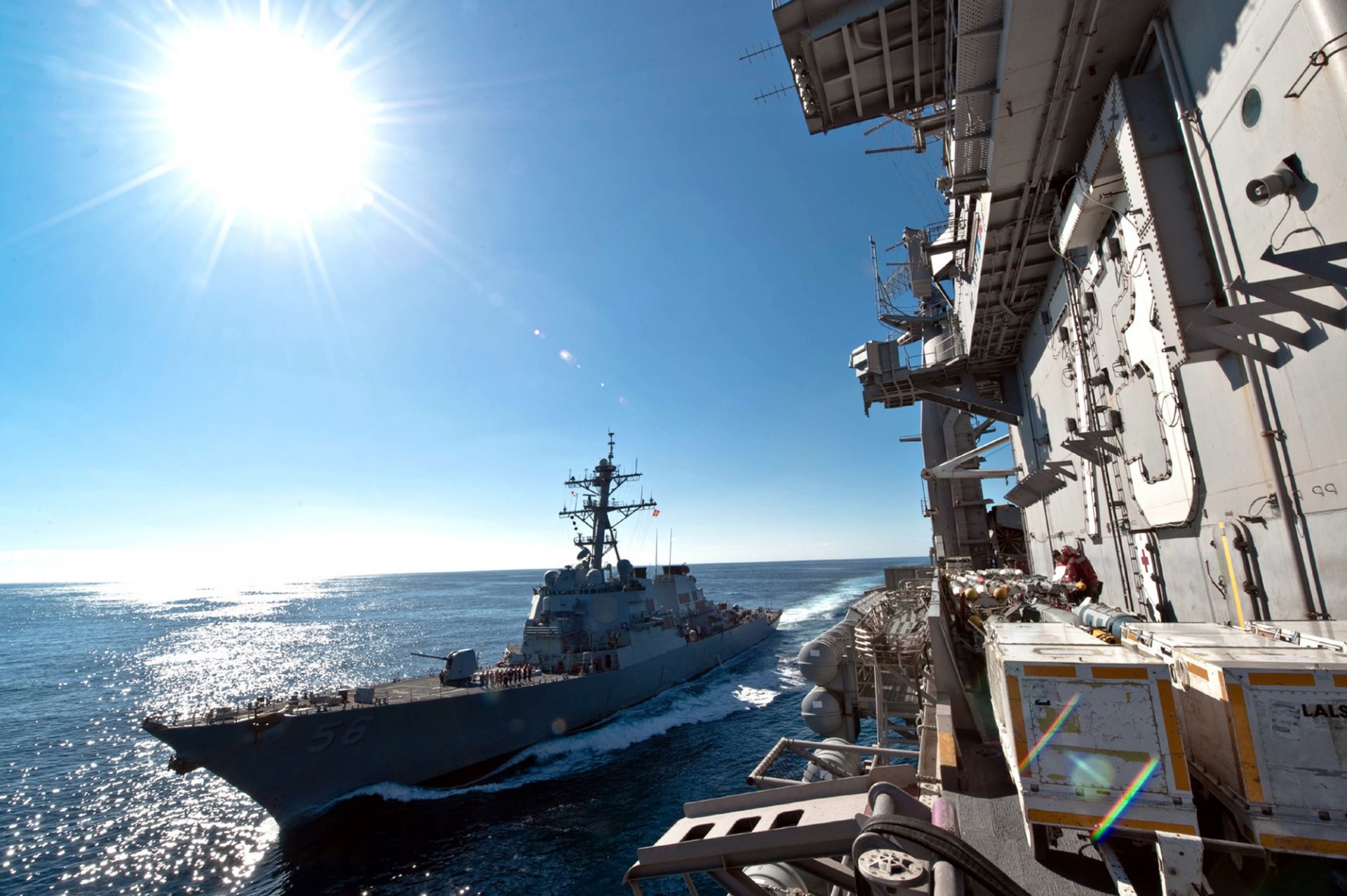 schiff uss john s. mccain ddg-56 marine sonne ozean