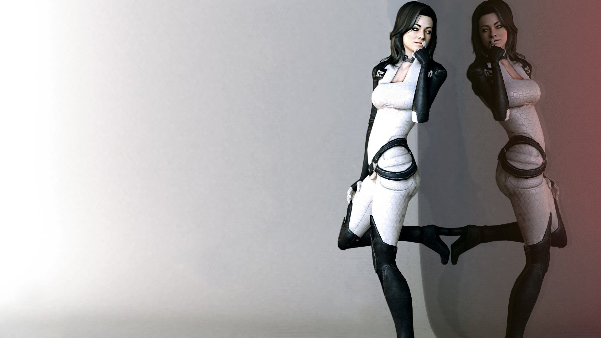 fan art mass effect miranda lawson miranda reflexion minimalismus cerberus