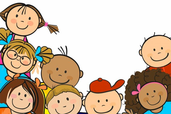 Muster: Kinder wollen einem Freund gratulieren