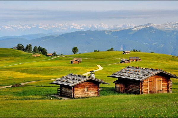 Landschaft Alpen Sommer Straße Berge