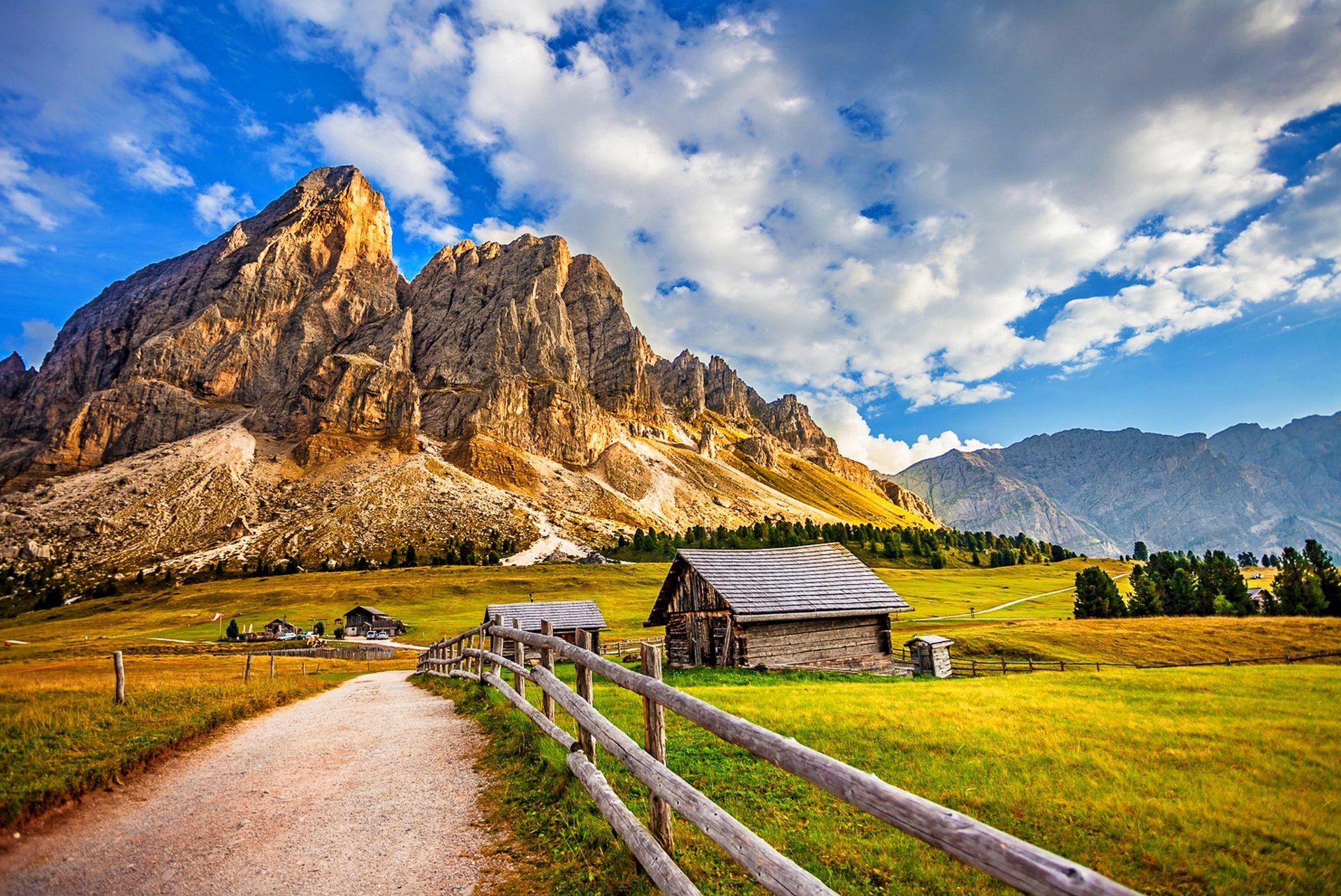 natur landschaft schnee gras bäume berge himmel wolken häuser wald ansicht cool schön