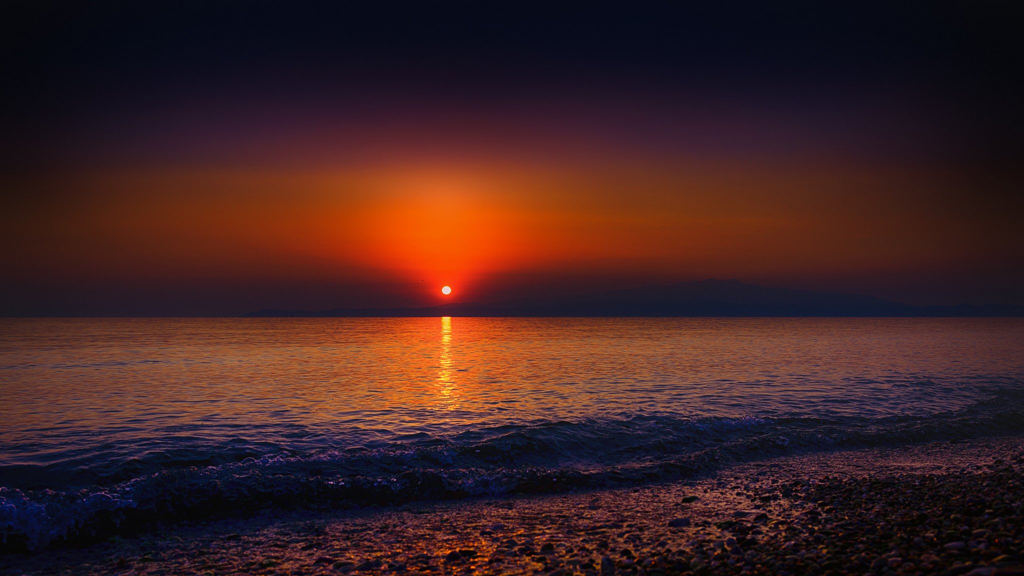 himmel sonne sonnenuntergang meer küste wellen brandung