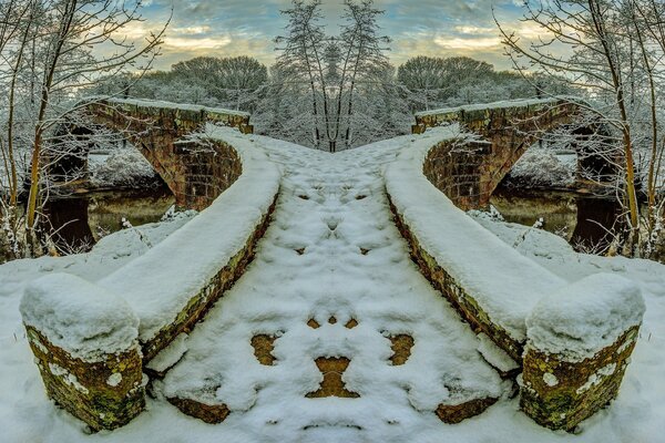 Wintersteinbrücke. Schneemärchen